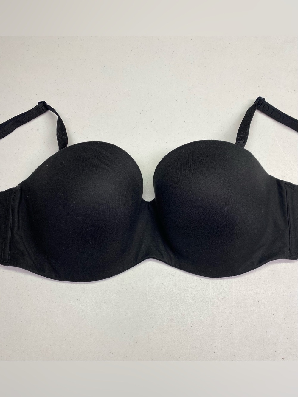 Victoria's Secret Very Sexy Black Lace Rhinestone Strap Push-Up Bra 34B *P1035